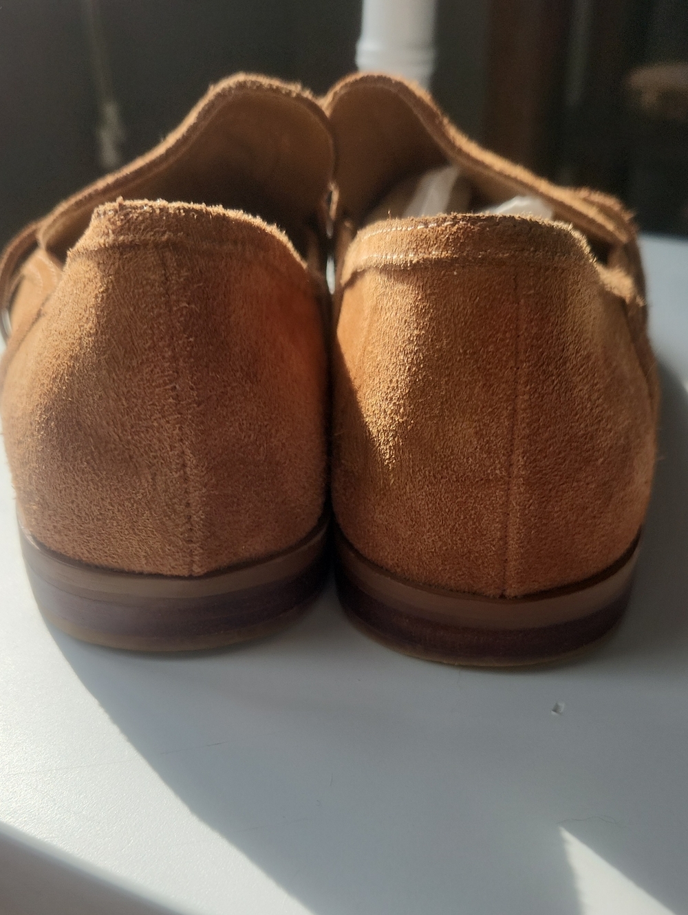 Crown LadiesTan Suede Slip-On Loafers - Picture 3 of 6